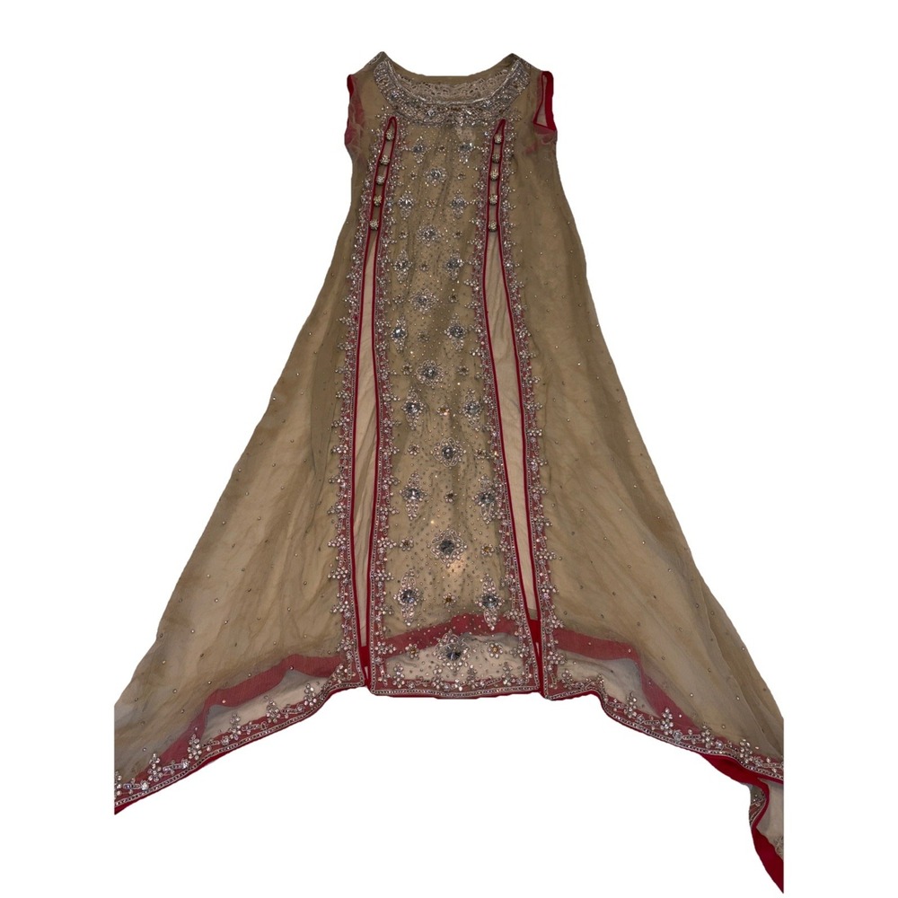 Pakistani Designer Dress Sheath Stunning Party Bridal Wear Heavily Embellished